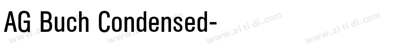 AG Buch Condensed字体转换